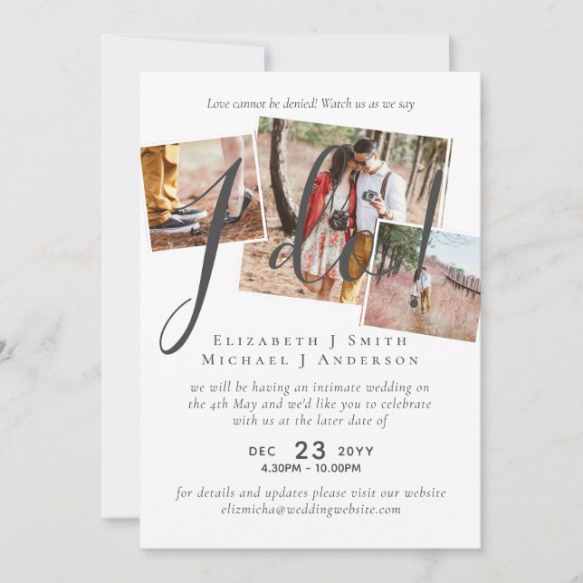 Report mariage Changement de date Réception (Devant)