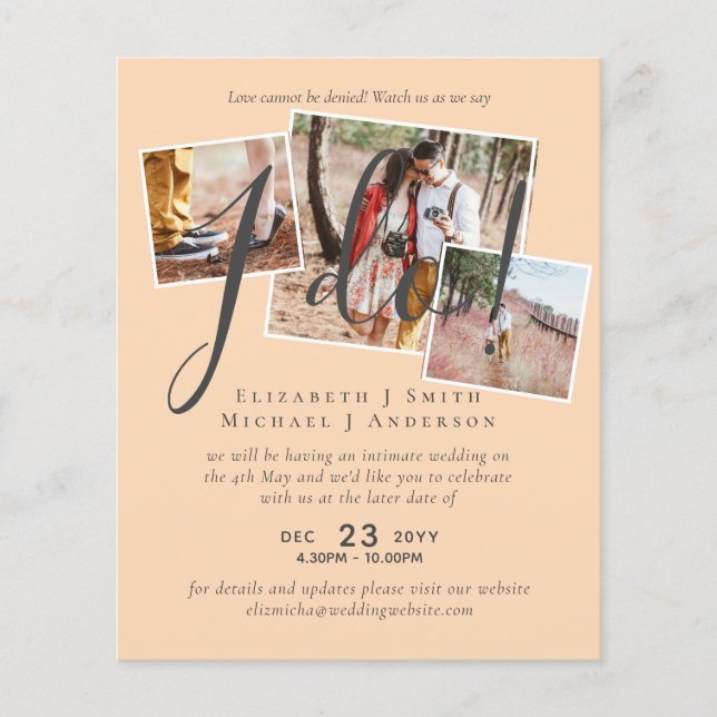 Report mariage Changement de date Réception (Devant)