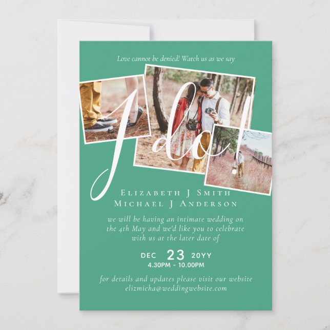 Report mariage Changement de date Réception (Devant)