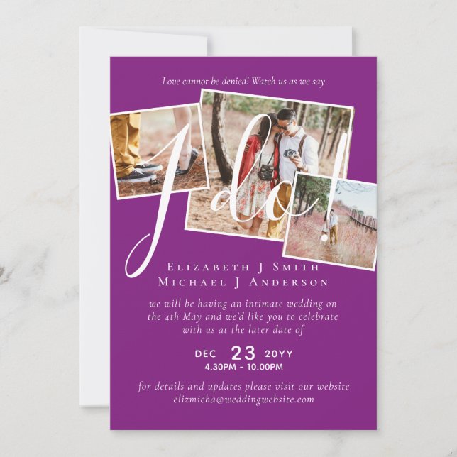 Report mariage Changement de date Réception (Devant)