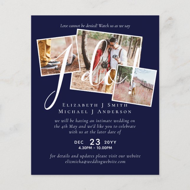 Report mariage Changement de date Réception (Devant)