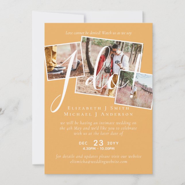 Report mariage Changement de date Réception (Devant)