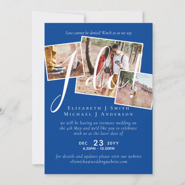 Report mariage Changement de date Réception (Devant)