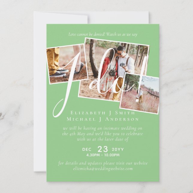 Report mariage Changement de date Réception (Devant)