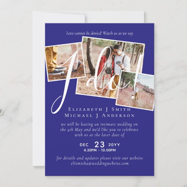 Report mariage Changement de date Réception (Devant)