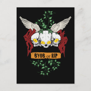 Repose en paix : crânes mal Halloween Invitation a