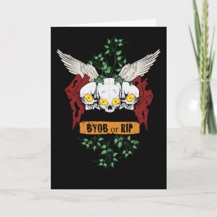 Repose en paix : crânes mal Halloween Invitation a