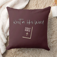 Repose en Sa Parole - Coussin de décoration rempli