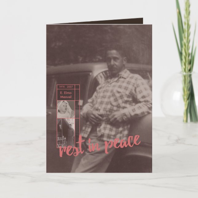 reposer en paix invitations funéraires (Devant)