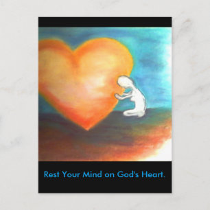 Reposez sur la carte postale du Coeur de Dieu