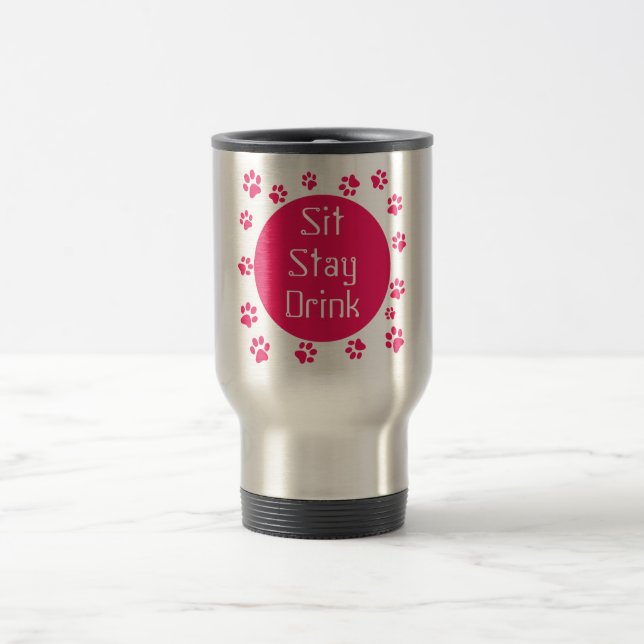 Reposez-vous. Séjour. Boisson. Tasse de voyage (Centre)