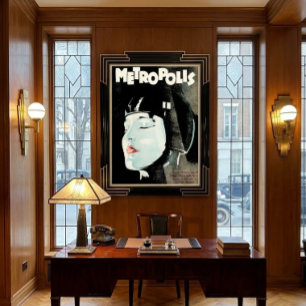 Reproduction de film Metropolis Art Déco vintage 1