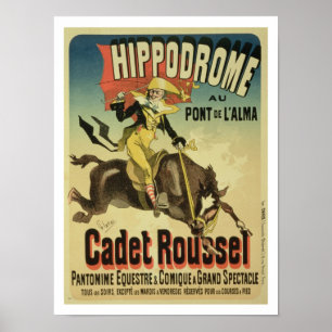 Reproduction d'une affiche publicitaire 'Cadet Rou