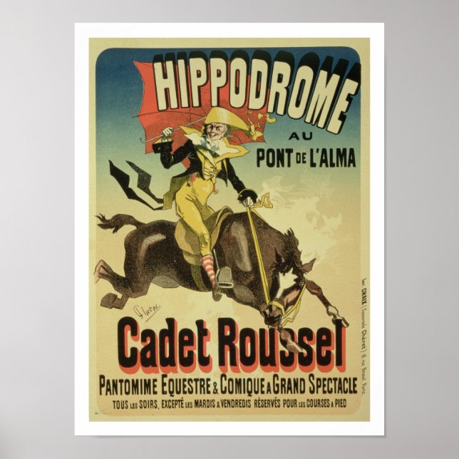 Reproduction d'une affiche publicitaire 'Cadet Rou (Devant)