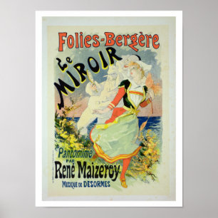 Reproduction d'une affiche publicitaire "Le miroir