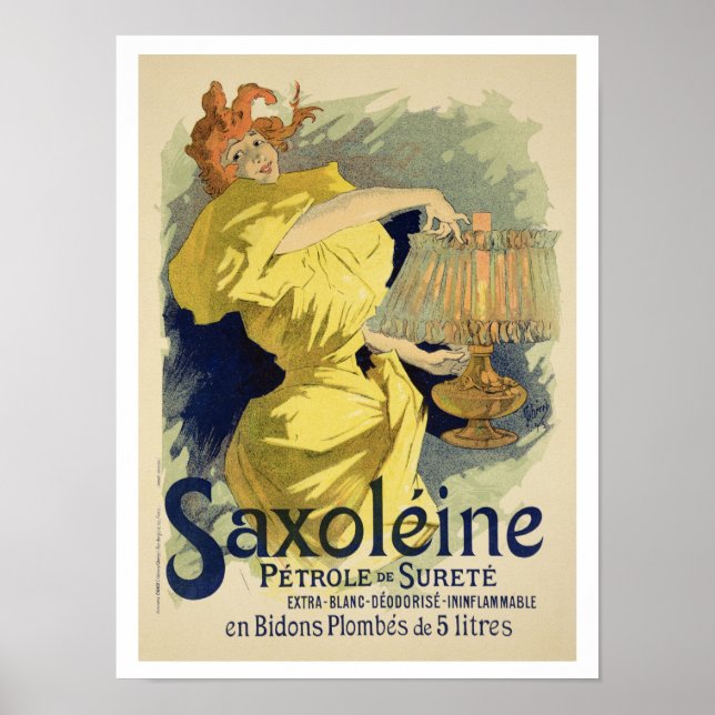 Reproduction d'une affiche publicitaire "Saxoleine (Devant)
