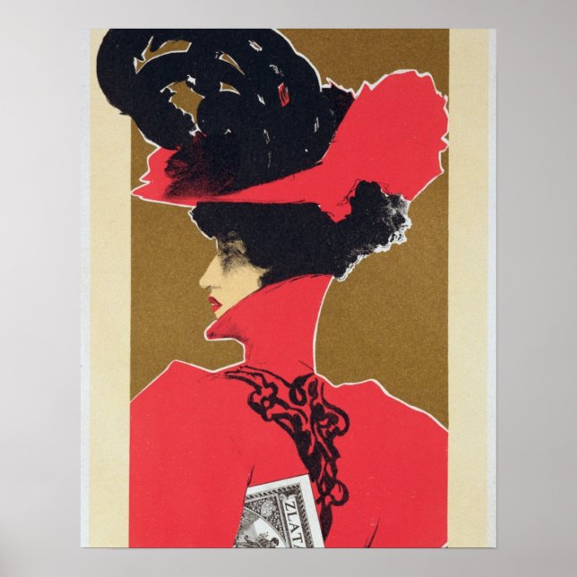 Reproduction d'une affiche publicitaire 'Zlata Pra (Devant)