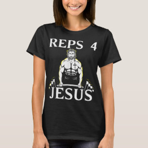 Reps For Jesus - Tshirt drôle d'haltérophilie pour