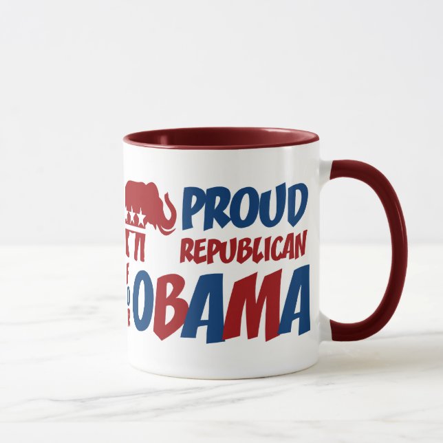 Républicain fier pour la tasse de sonnerie d'Obama (Droite)