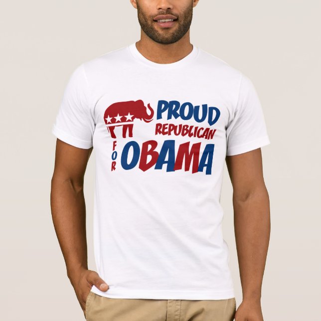 Républicain fier pour le T-shirt d'Obama (Devant)