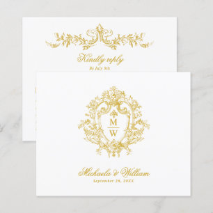 République de mariage au blason de monogramme Rége