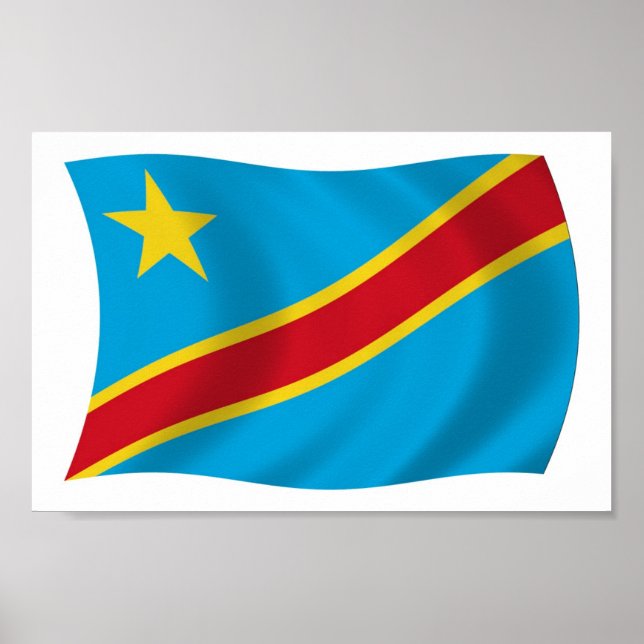 République démocratique du Congo Affiche de drapea (Devant)