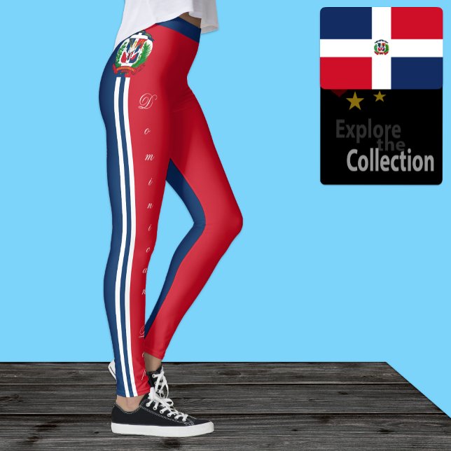République Dominicaine leggings de mode, Drapeau / (Créateur téléchargé)