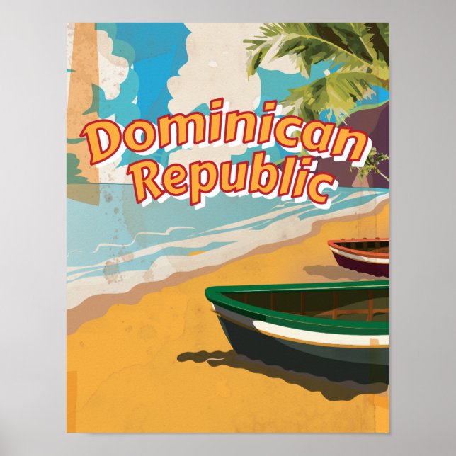 République Dominicaine Vacances Vintages Poster (Devant)