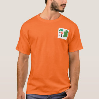 République irlandaise 26+6=1 TShirt Orange