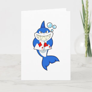 Requin au Poker avec cartes de Poker