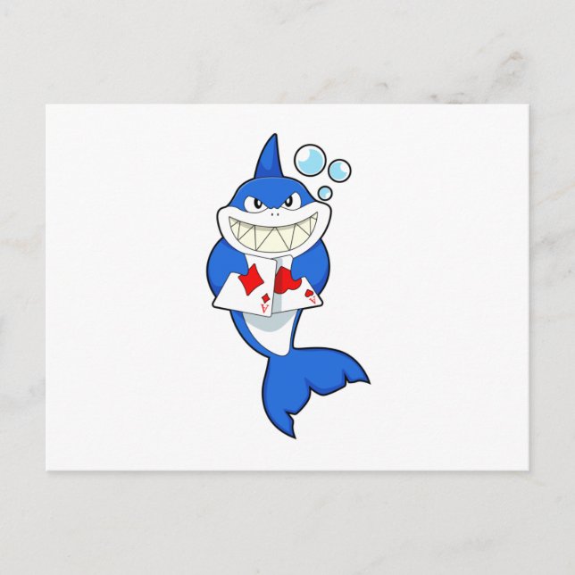 Requin au Poker avec cartes de Poker (Devant)