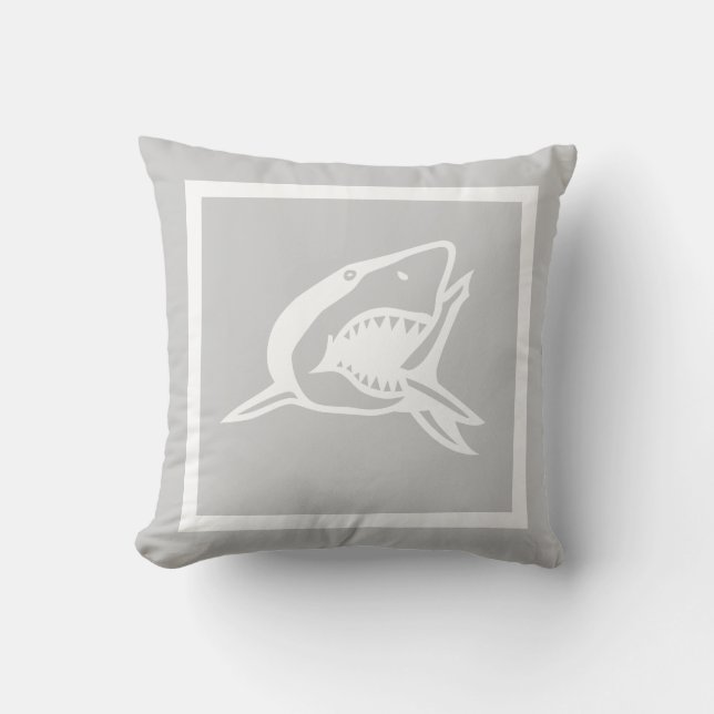 requin blanc sur coussin gris (Recto)