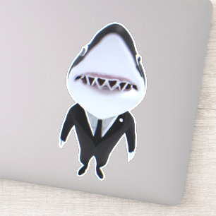 Requin dans tux classe autocollant mignon