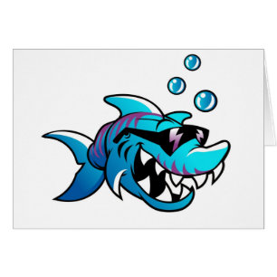 Requin frais avec des lunettes de soleil