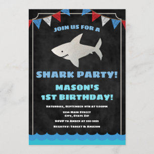 Requin Invitation Anniversaire Bébé Requin