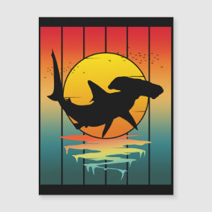Requin Marteau Coucher de Soleil Vintage