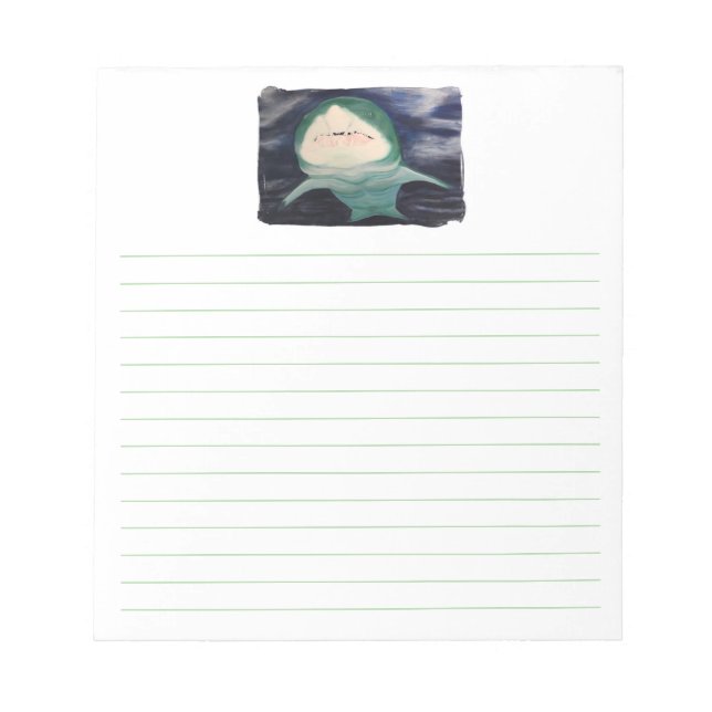 Requin qui Nage, Bloc-Notes Ligné (Devant)