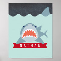 Requin sous l'eau bleu garçon chambre de bébé déco