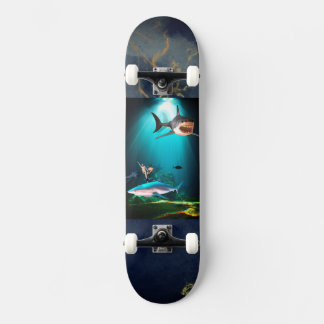 Requin sur skateboard