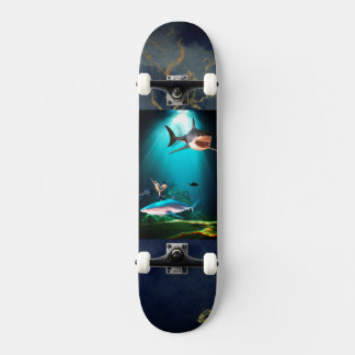 Requin sur skateboard