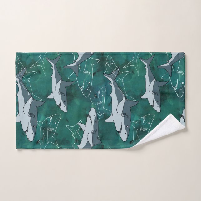 Requins, marine, mer, poisson, prédateur, animal,  (Serviette à main)
