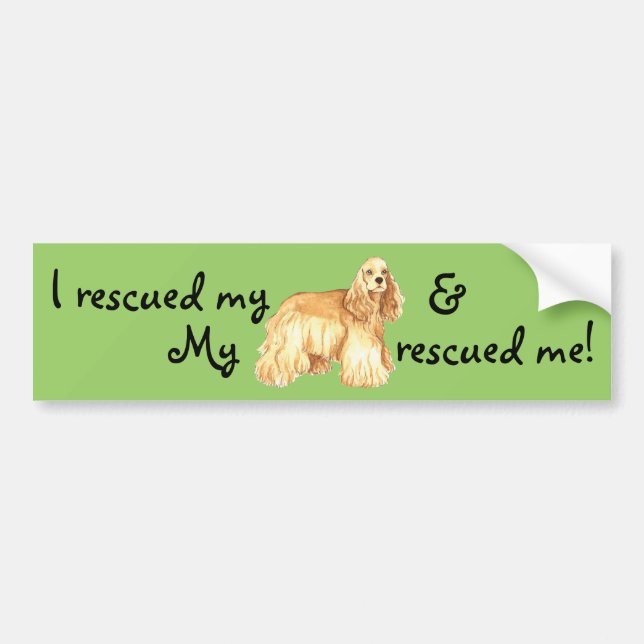 Rescue Cocker Spaniel Bumper Sticker (Devant)