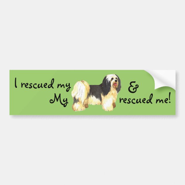 Rescue Havanese Bumper Sticker (Devant)