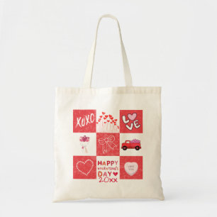 Réseau mignon d'amour Valentines Sac fourre-tout d