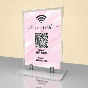 Réseau Wifi   Code QR   Carte de Table "Soyez nos 