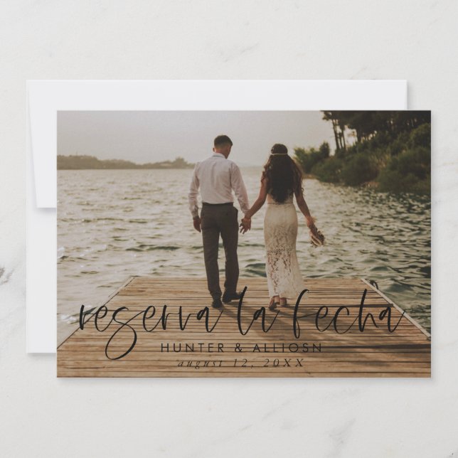 Reserva La Fecha Modern Photo Invitation (Devant)