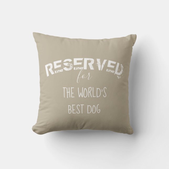 réservé à la citation chien coussin beige et blanc (Recto)