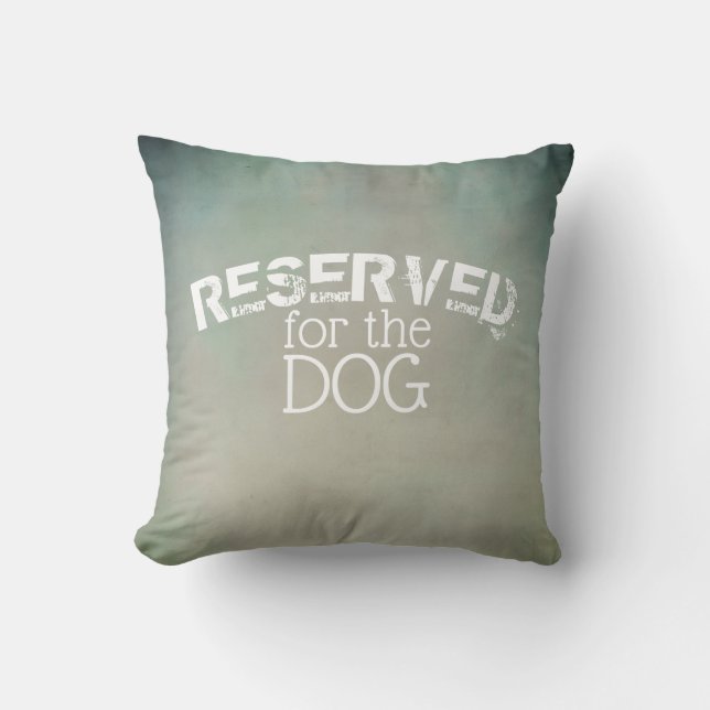 réservé à la citation chien coussin ombre design (Recto)
