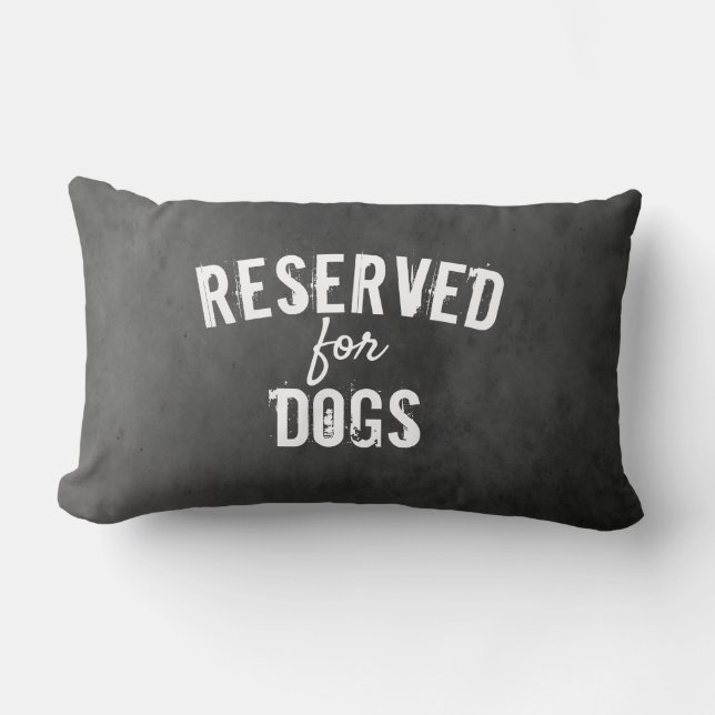 réservé aux chiens citation coussin en gris en dét (Recto)