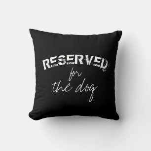 réservé pour le coussin de citation de chien noir